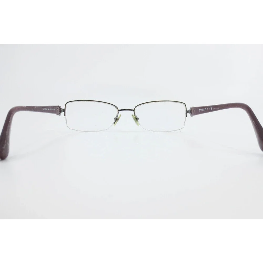Vogue VO 3875-B 548 Silver Burgundy Flower Detail Eyeglasses 52-17-135